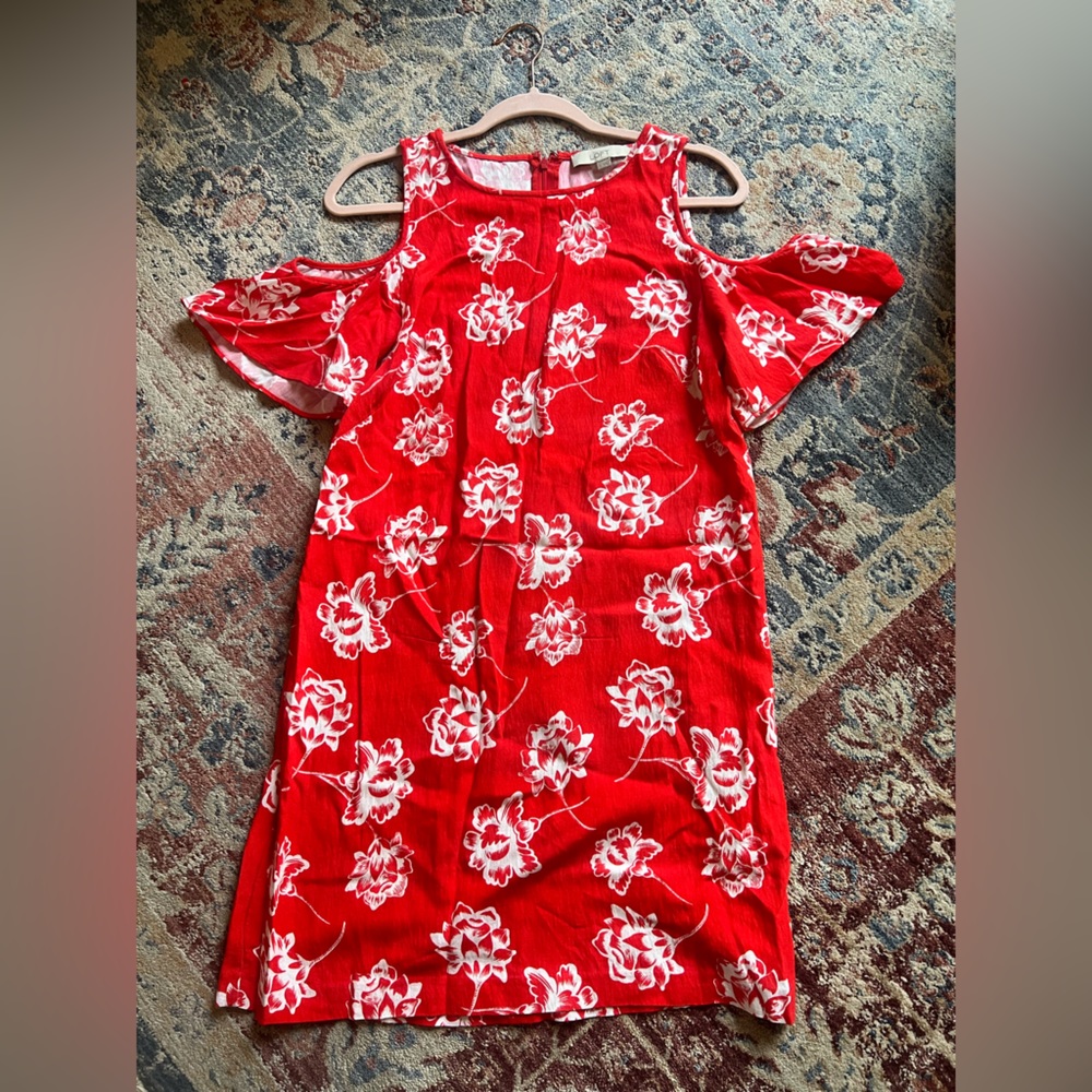 Loft off-the-shoulder, floral dress. Great condition, work a few times.